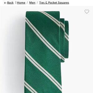 J. Crew Green and White Striped Tie, Burgundy/Navy/Hold Striped Tie, and socks